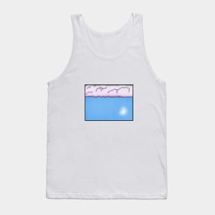 Pink Clouds and Glowing Moon Tank Top